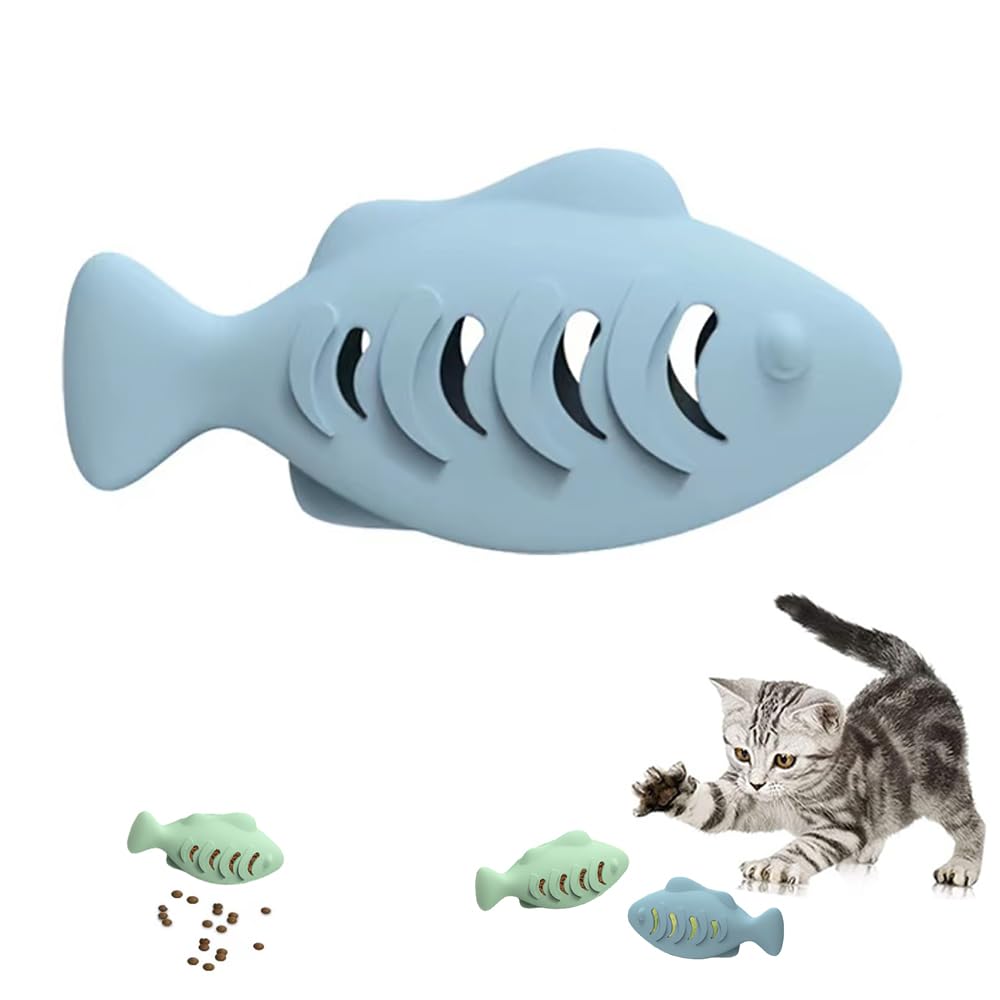 Interactive Cat Snack Ball - Blue