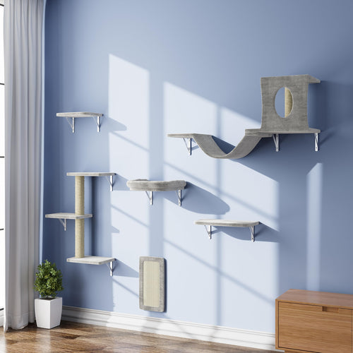 NUNU LAB Modular Cat Wall Playground - Grey