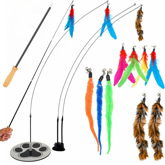 Multisurface Suction Cat Wand Toy