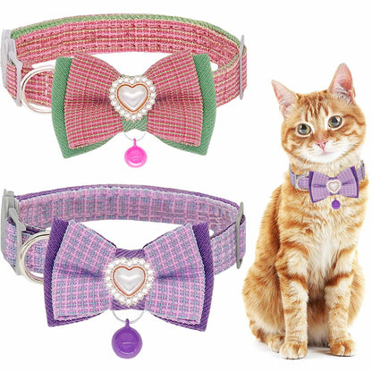 Breakaway Safety Cat Collar with Bell - Pink & Purple