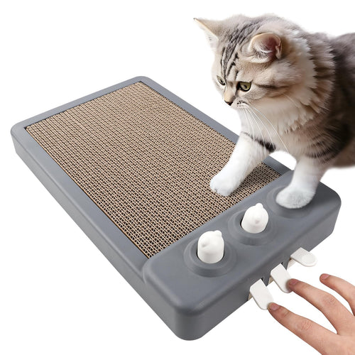 KITECAT Dual-Function Cat Scratcher and Whack-a-Mole Game (Gray)