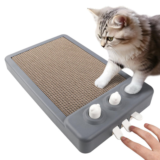 KITECAT Dual-Function Cat Scratcher and Whack-a-Mole Game (Gray)